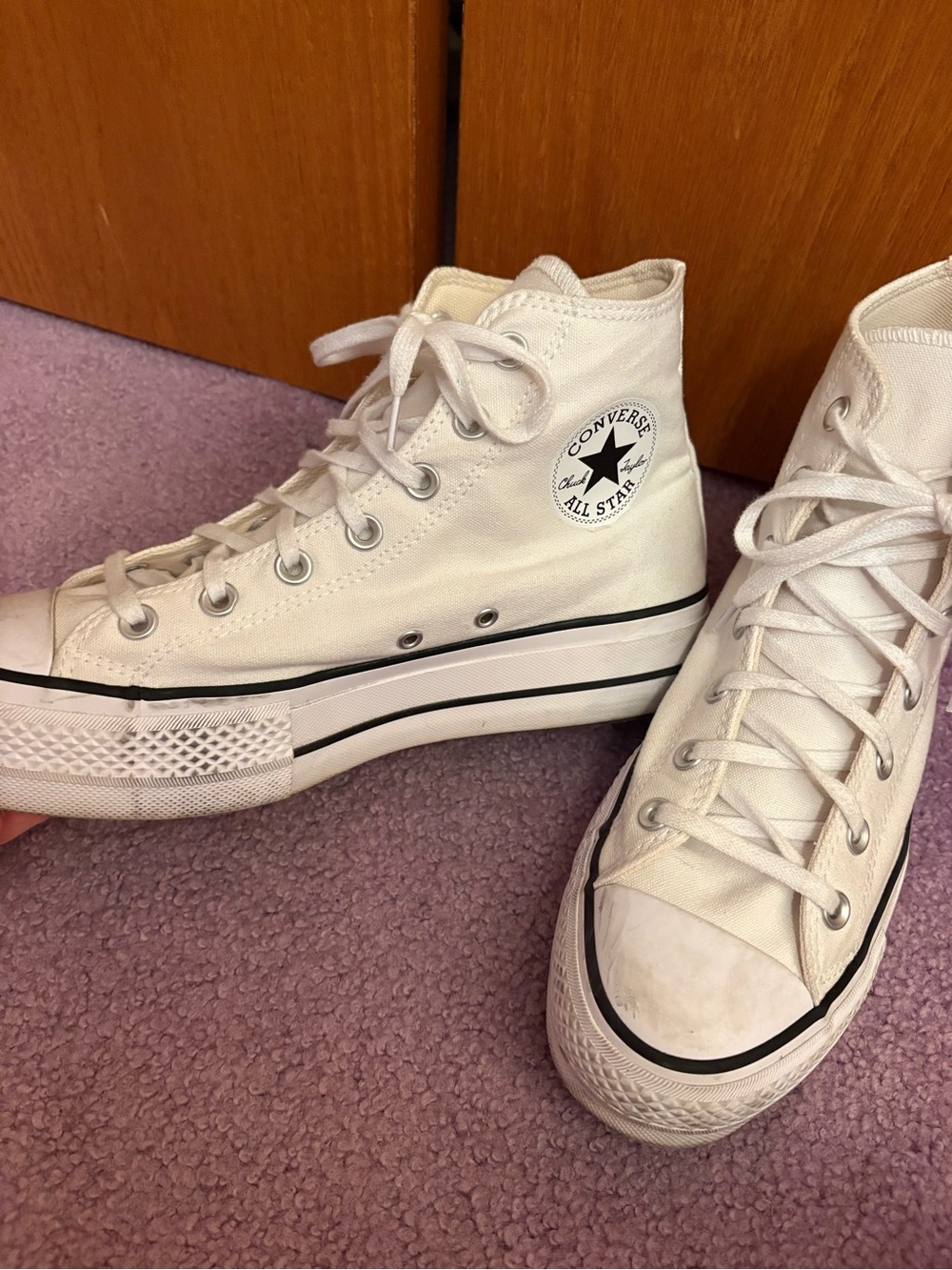 Women’s White Platform Converse